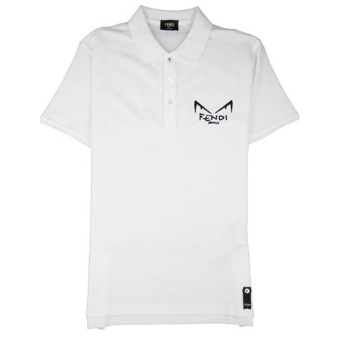 white fendi polo|Fendi polo shirt black.